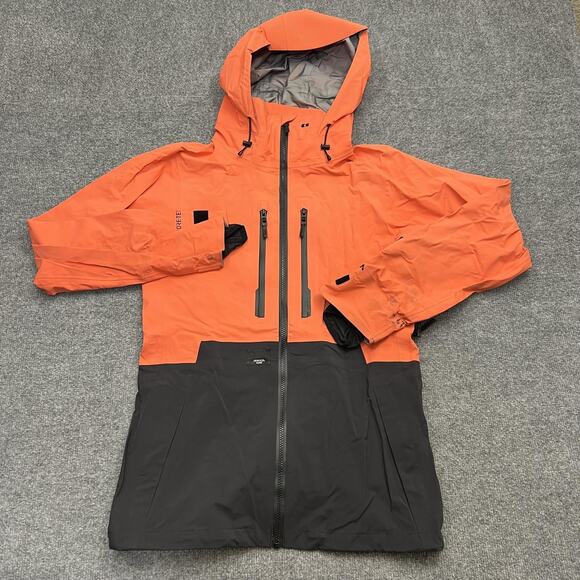 Armada Jacket Womens Medium Orange Black GORE-TEX VCTR RECCO Hooded Ski Shell - Picture 1 of 14